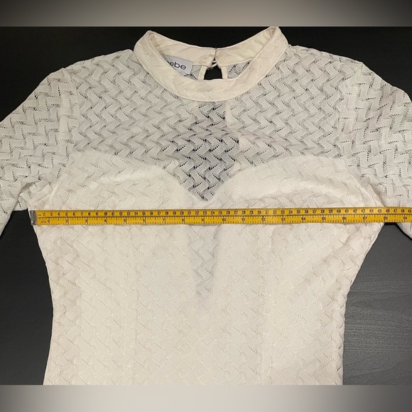 Women’s Off White Bebe Dress Size Large - Picture 7 of 7